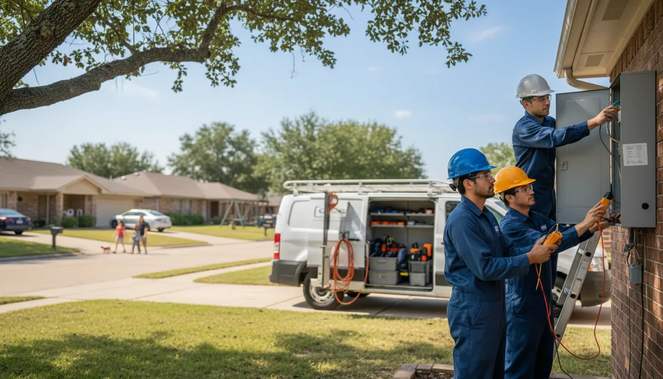 Certified electrician providing emergency electrical services in Nederland, TX